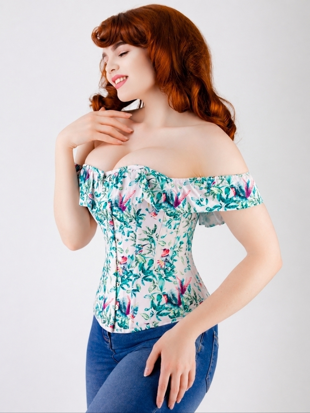 Romantic Cottagecore Corset Boned Bustier Balletcore Size 8 NWT